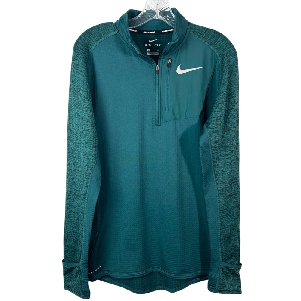 Nike Therma Sphere Element Long Sleeve AO2617-375 Mens Green Running Small